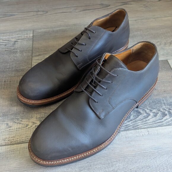 Beckett Simonon Men's Classic Handcrafted Pull-Up Leather Dunham Derby Brown 11B - Picture 5 of 10